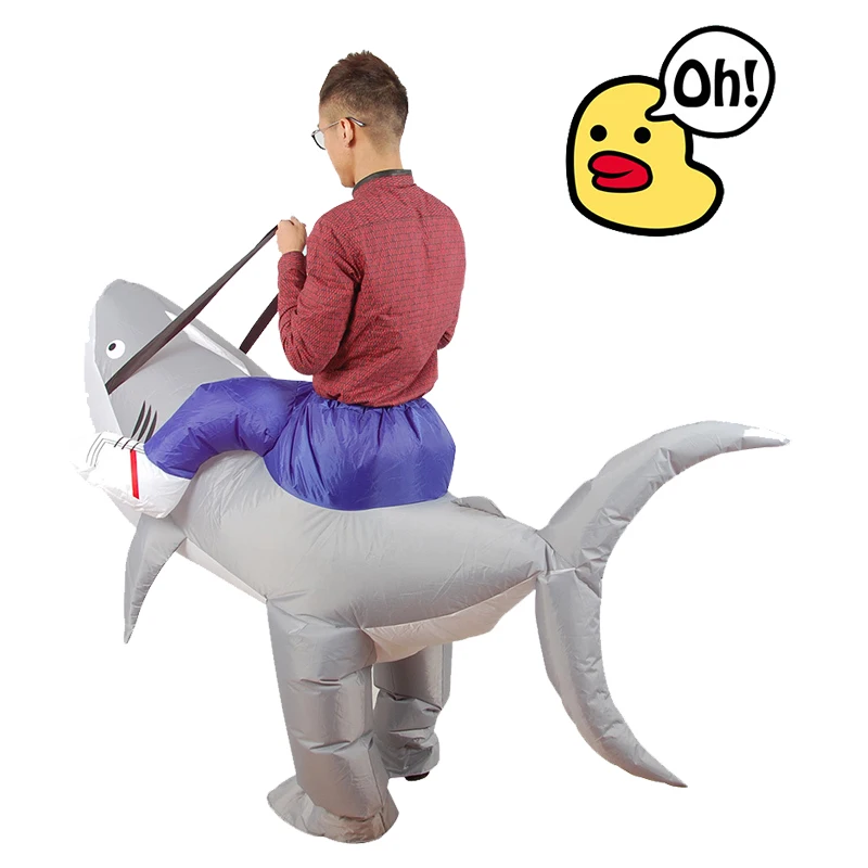 Надувные акула костюм взорвать животных зоопарка взрослых Необычные платья