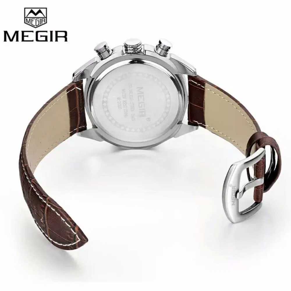 Megir новые часы черные Ремешки для наручных часов кожаный ремешок 18 мм 20 22 складная