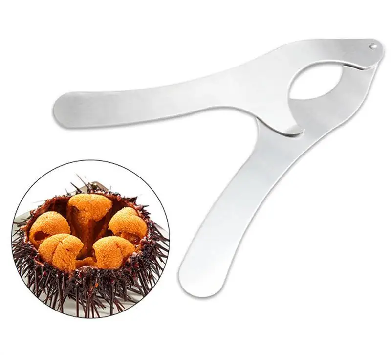 Новые с морской тематикой из нержавеющей стали, ножницы для открывания Urchin, щипцы Echinus, каштан, открытые режущие ножи, Kinchen, инструменты для приготовления морепродуктов