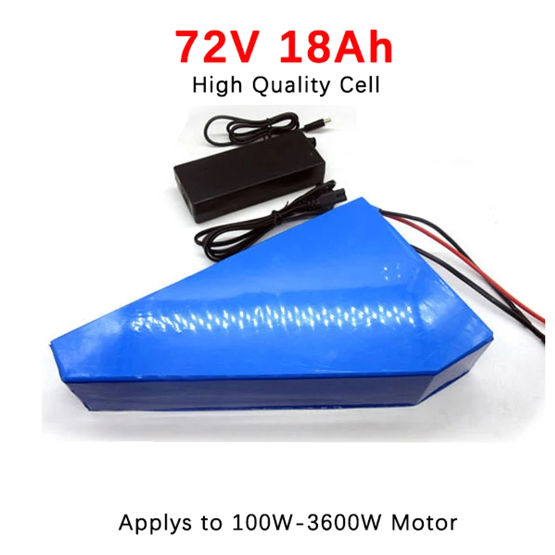 72V 18Ah 1500W 3000W Electric Bike Battery E Scooter Triangle Lithium Ion Pack For Bicycle Motor | Спорт и развлечения