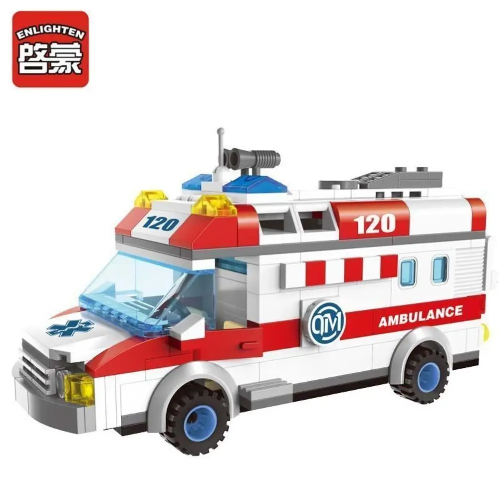 Enlighten New 1118 Block Ambulance Series DIY 328pcs Bricks Truck Building Blocks Toys for children Kids Gift Playmobil | Игрушки и