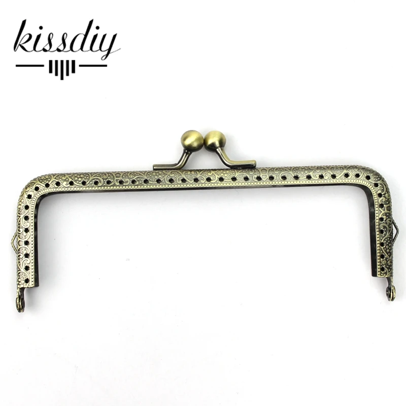 KISSDIY 10 шт 15 см квадратный кошелек с металлическим каркасом антикварная бронзовая