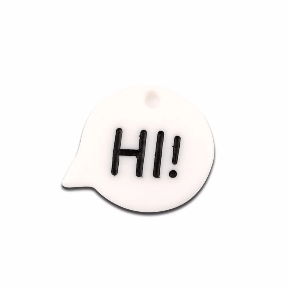 20 шт. украшение из смолы с буквенным принтом милые кавайные бусины плоским