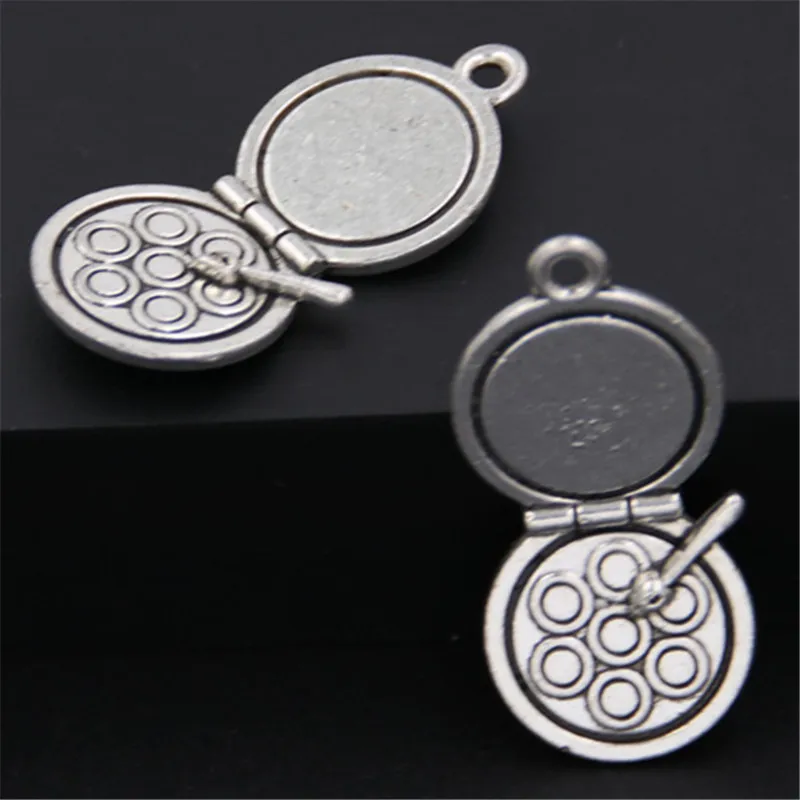 10 шт. Серебряная расческа и шармы для макияжа ручной работы женские ювелирные