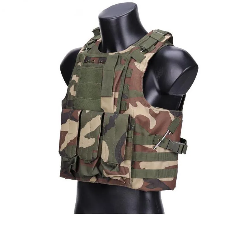 Jungle Camo Камуфляжный военный армейский тактический жилет-амфибия для мужчин Molle Plate Carry для охоты, страйкбола, Защитный Бронежилет CS Game, спортивный жилет - Цвет: Jungle Camo