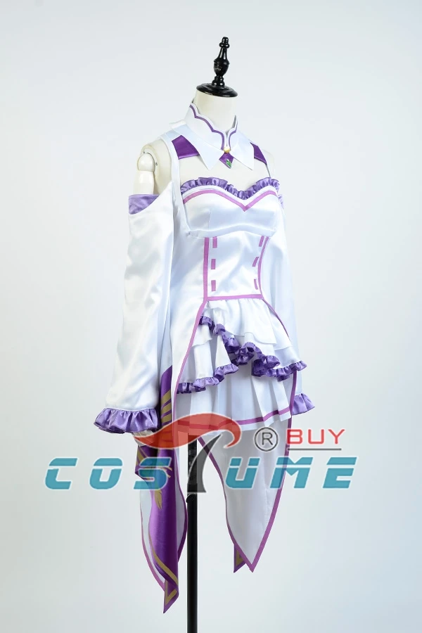Re:Zero Life в другом мире от Zero женский костюм для косплея Эмилия пальто + воротник