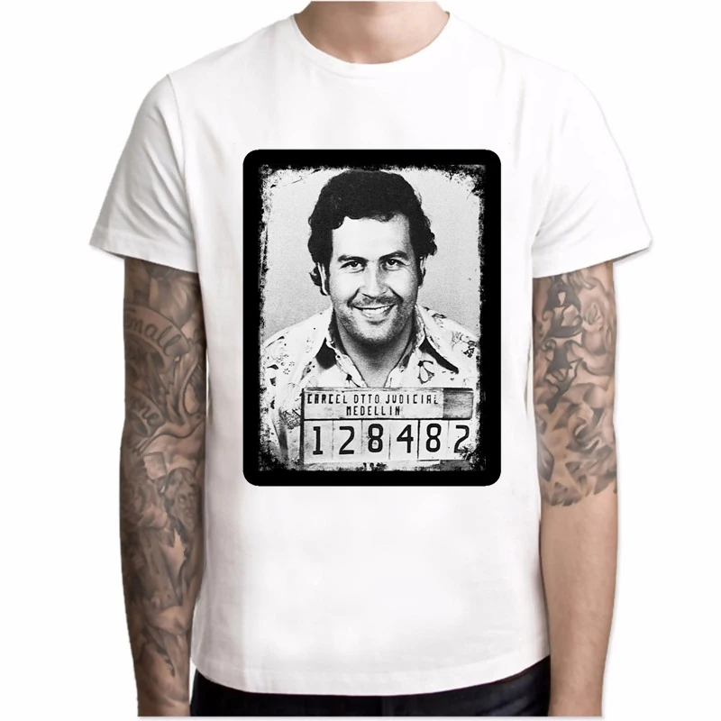 Мужская футболка с принтом Pablo Escobar Narcos Повседневная Уличная унисекс 2019|Мужские