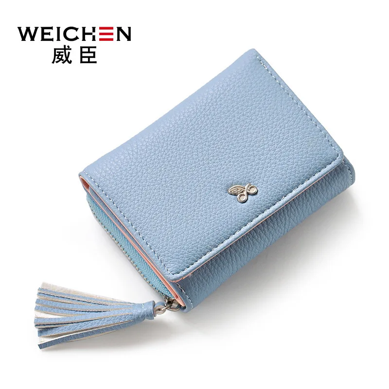 2018 бренд weichen Новый женский короткий кошелек из искусственной кожи Свежий