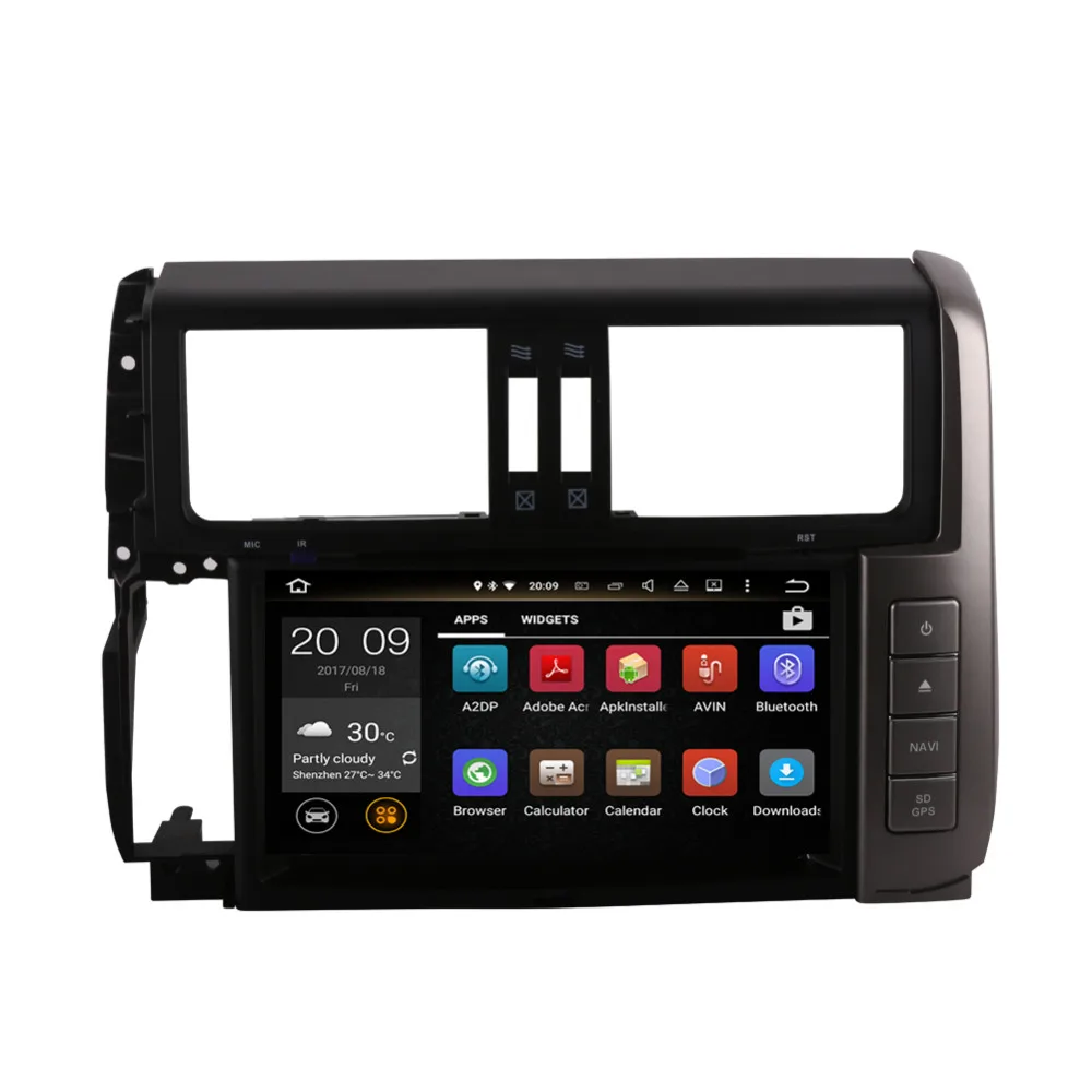 Автомагнитола с восьмиядерным процессором Android 7 1/8 0 4 Гб ОЗУ для Toyota Prado/Prado 150 2010 2013