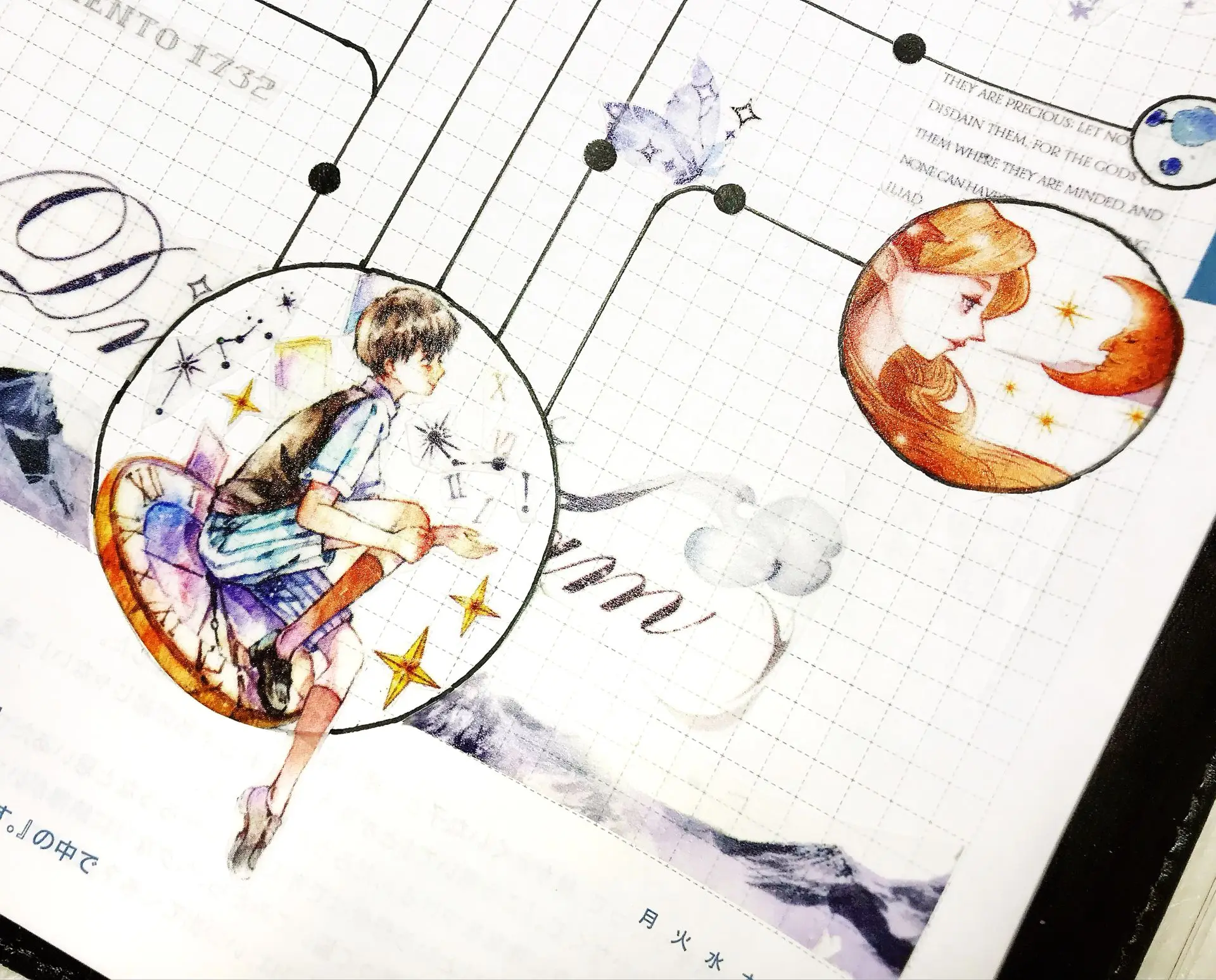 Ретро Время подростков 45 мм широкая специальная чернильная лента для декорации