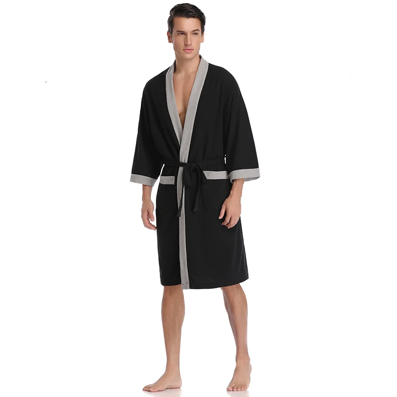 Мужская пижама Aibrou синяя свободная Пижама для дома лета 2019 | одежда