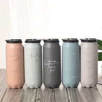 500ml creative can shape travel thermos coffee mug cute stainless steel insulated cup water bottles