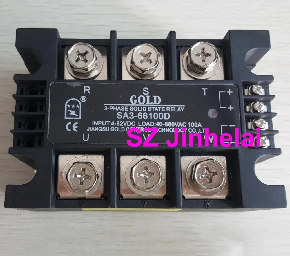 

Authentic original SA366100D (SA3-66100D) GOLD SSR 3-phase DC control AC SOLID STATE RELAY 100A
