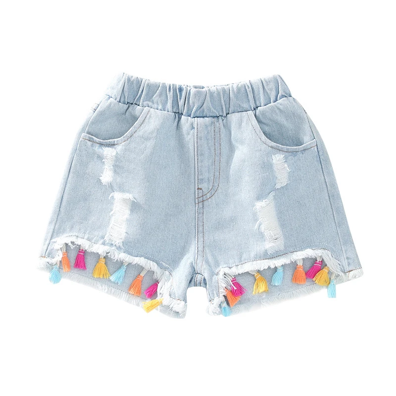 Фото Популярные летние модные красивые короткие джинсы для детей от Cute3 8 лет
