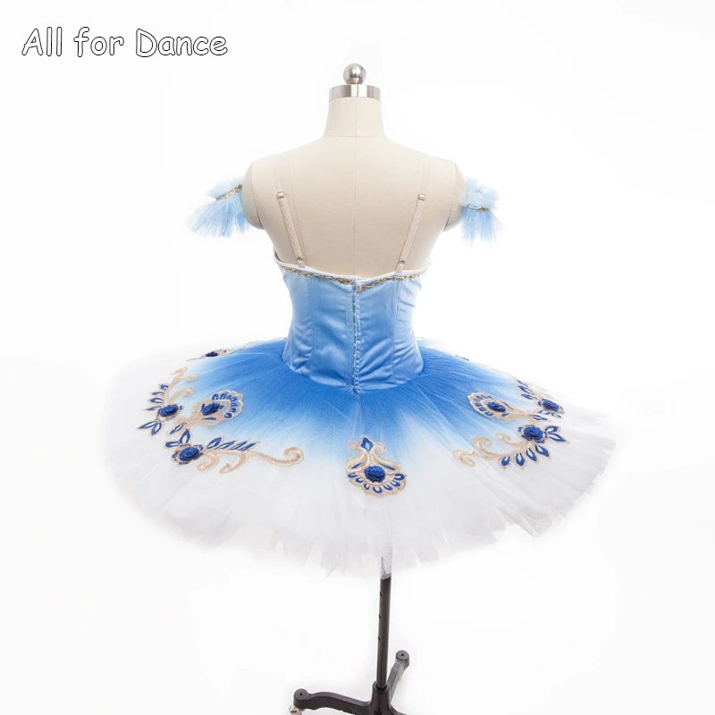 

2017 New In Fashion Blue Gradient Color Ballet Dance Pancake Tutu For Ballerina Competition Dance Show Cosutme