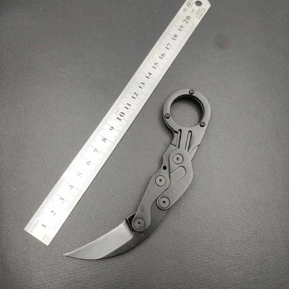 Small Black Clip Swayboo механический складной нож Karambit CS GO коготь нож кольцо для выживания карманный портативный Зажим инструменты мини EDC Открытый инструмент - Цвет: Small Black Clip