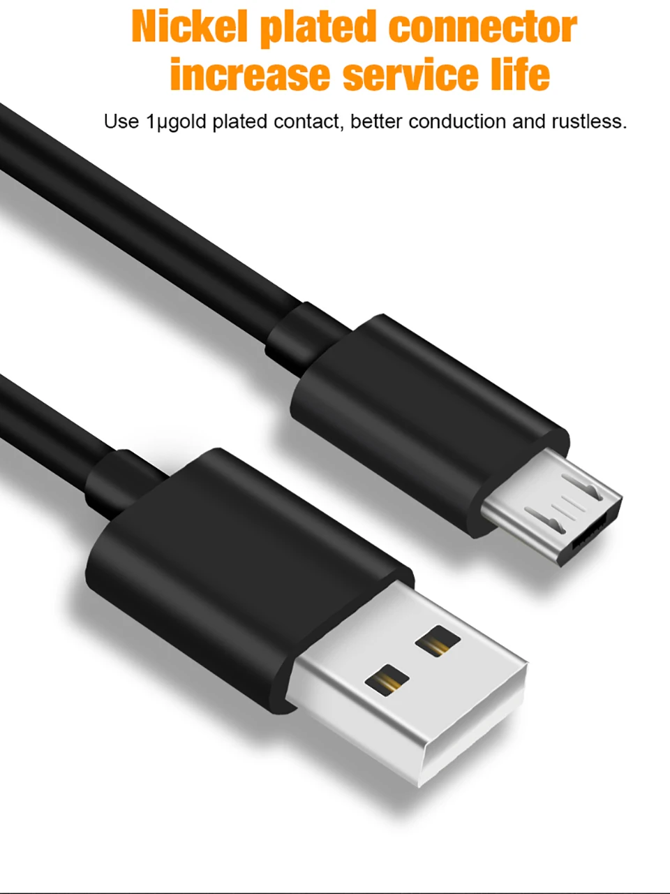 Кабель micro usb белого цвета 1 м/3 3 фута высококачественный кабель быстрой зарядки 2 4