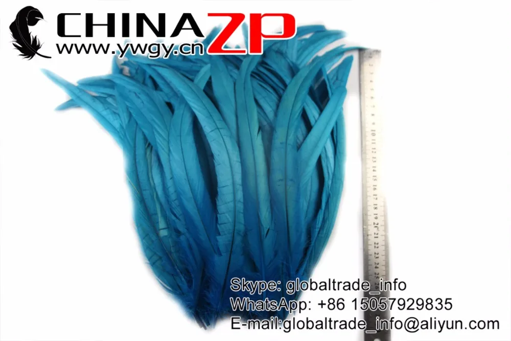 Экспортированный из CHINAZP завод 100 шт./лот 30-35 см Длина вечерние украшения полностью окрашенный Бирюзовый хвостовые перья птиц