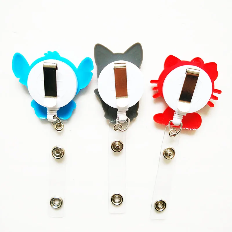 60 см мультфильм Силиконовые выдвижная катушка для транспорта и кредитных карт