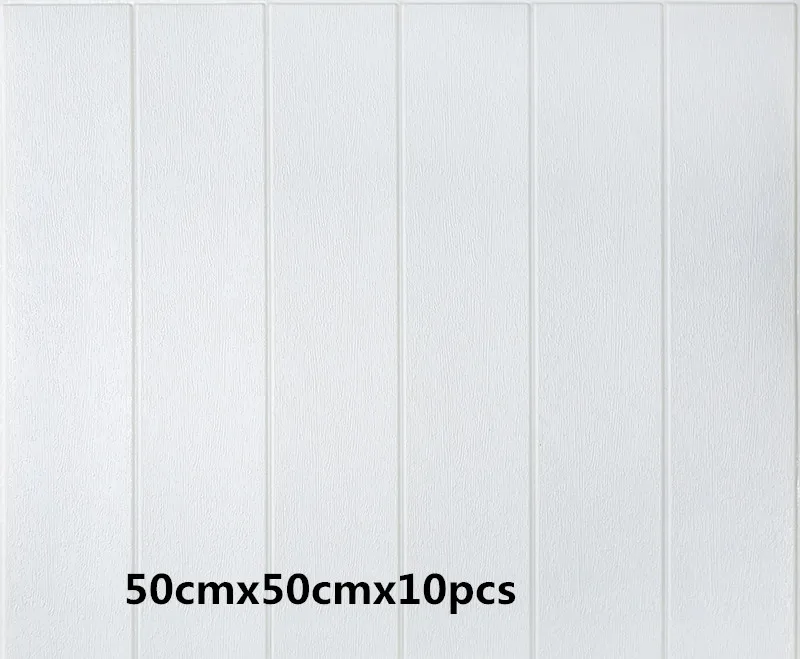 50cmx50cmx10pcs Ретро дерево зерна доска шаблон 3d настенные наклейки водонепроницаемый пена гостиная спальня детская комната украшения самоклеящиеся обои - Цвет: 50cmx50cmx10pcs