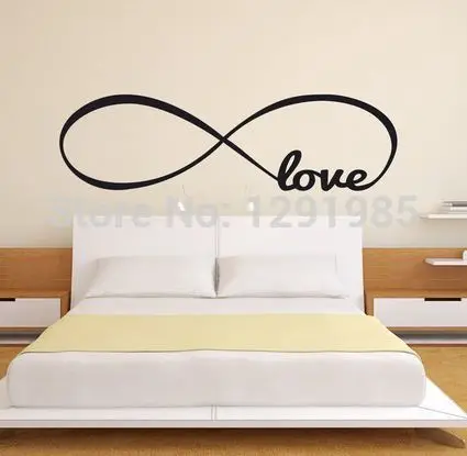 Персонализированные обои Infinity Symbol наклейка на стену любовь Декор для спальни