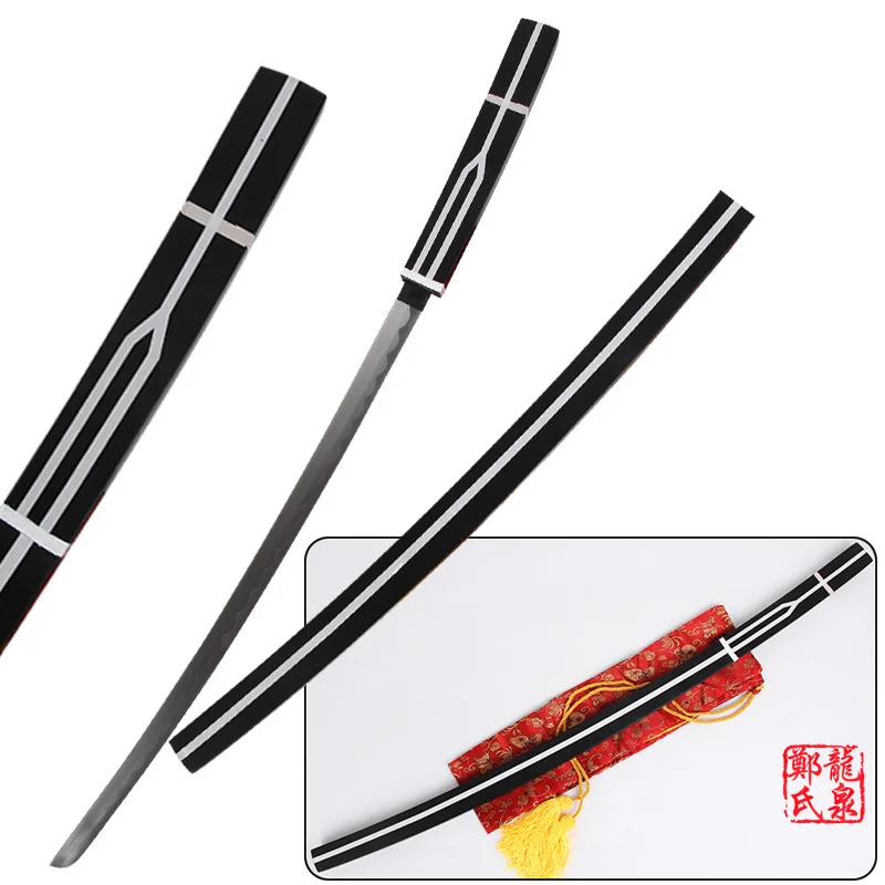 

Wooden Blade-Replica Anime D.Gray Man Mugen's Swords Black Shirasaya Cosplay Props Decorative Swords Home Ornament