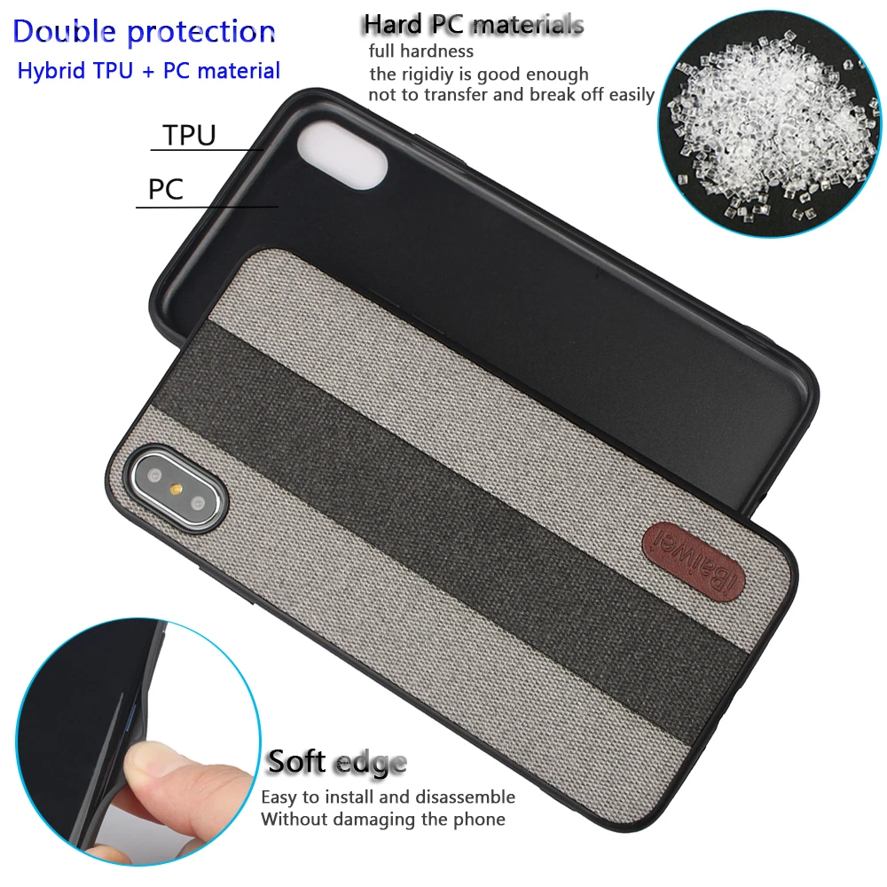 Cloth Texture Case for Apple Iphone XS Max High Quality Fabric Protection Shells Xs Hard PC Phone Cove |