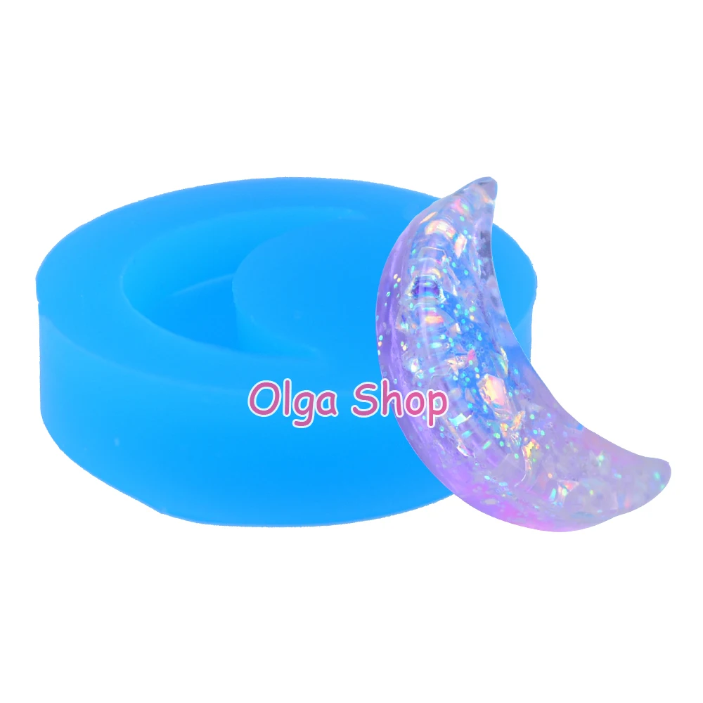 PYL611 27 мм силиконовая форма в форме полумесяца луна искусственный Топпер для