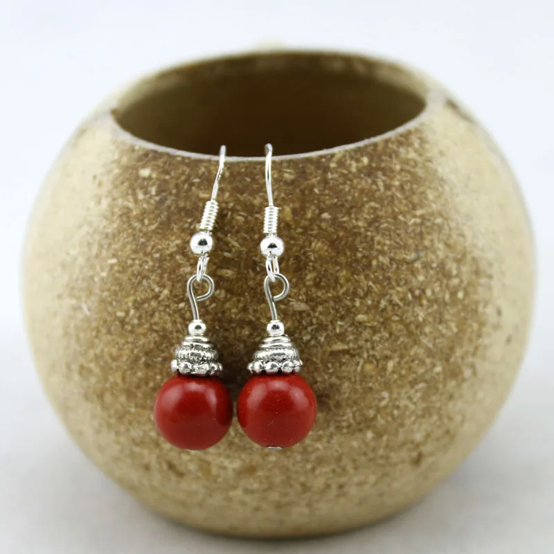 Модные серьги из натурального камня 8 видов гипоаллергенные подарок