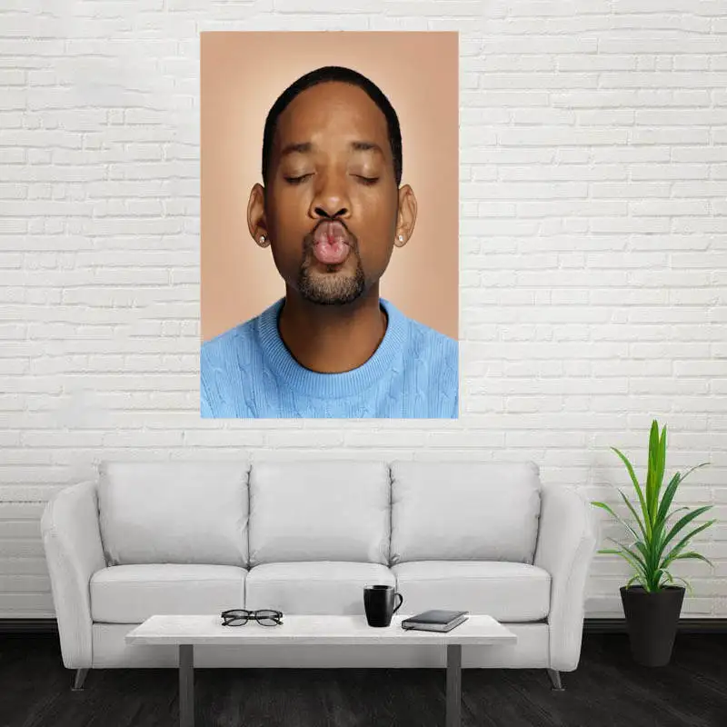 Плакат с надписью Nice Will Smith на заказ атласный плакат тканевый настенный принтом