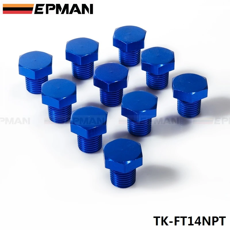 1/4 "NPT алюминиевая Шестигранная головка мужской порт адаптер синий цвет|Подача