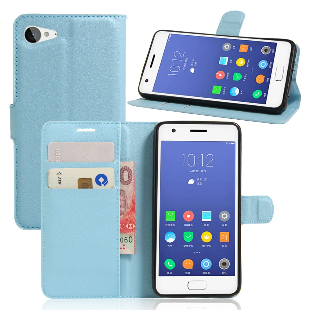 Роскошный флип чехол из натуральной ПУ кожи для Lenovo ZUK Z2 сотового телефона задняя