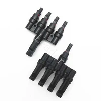 50 pairslot style solar panel cable branch connector tuv t type 4 in 1 male and female solar cable connector tf0166