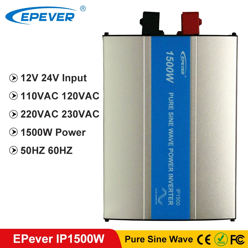 Инвертор EPever 1500 Вт IPower чистый синусоидальный инвертор 12VDC 24VDC вход 110VAC 120VAC 220VAC 230VAC
