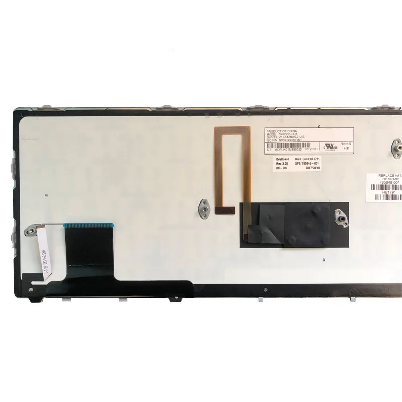 Новая американская Клавиатура для ноутбука hp EliteBook Folio 9470 M 9480 серебряная рамка с