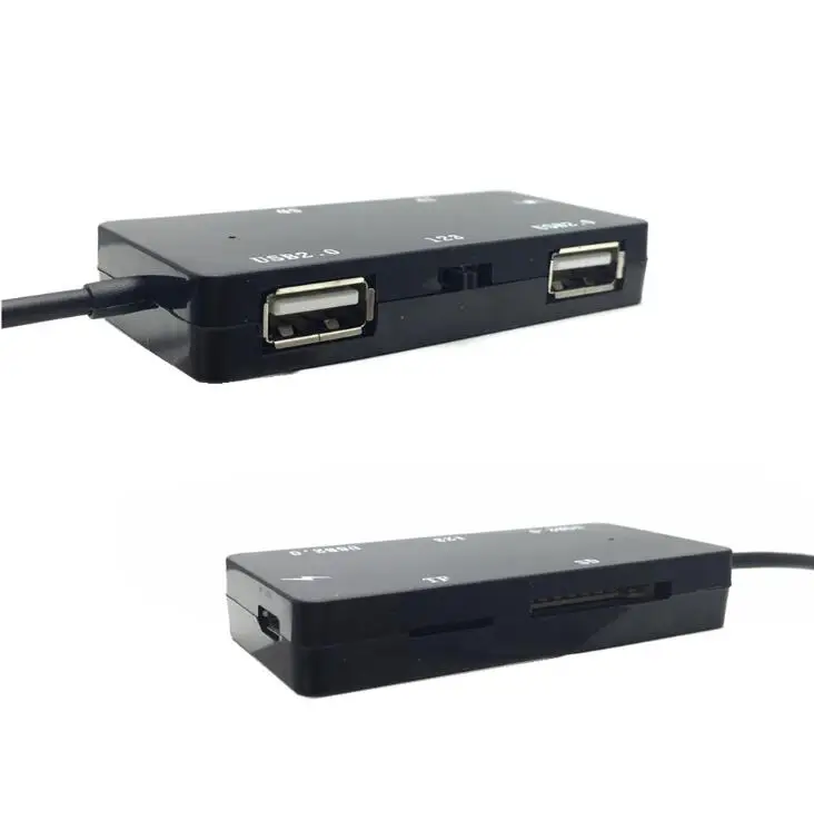 2018 Micro Usb Otg зарядный концентратор + кардридер адаптер для смартфона планшета Windows