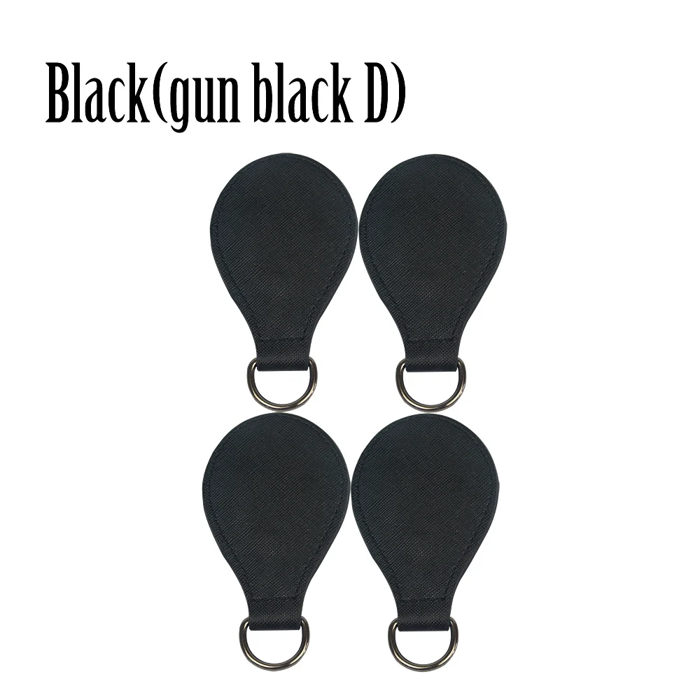 gun black Tanqu 2 пары 4 шт. ПУ капля для O сумка Obasket падение конец ручки крепления DIY женская сумка - Цвет: gun black