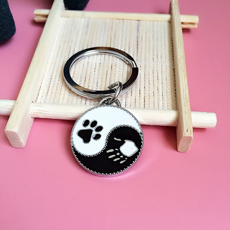 Круглый кулон брелки автомобиль тег Ключевые Подвески лучший друг подарок