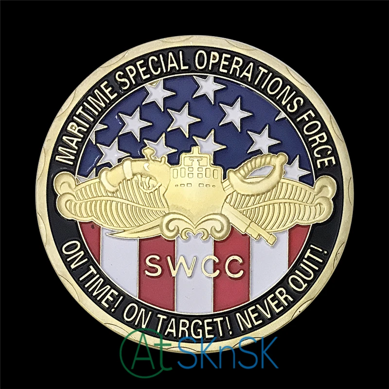 Оптовая продажа новые коллекционные монеты SWCC позолоченные медали армейские Unite