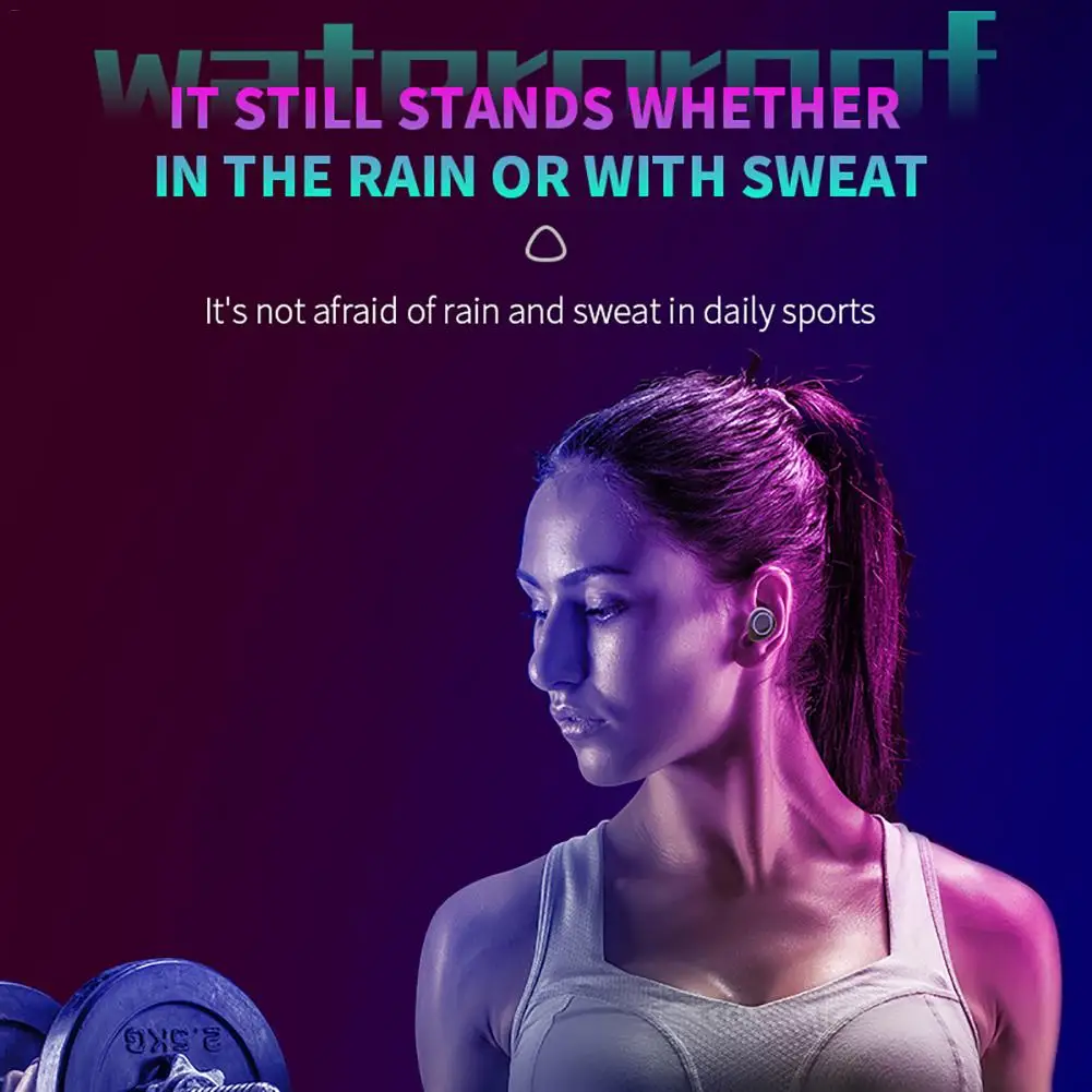 TWS Bluetooth 5.0 Earphones Portable Smart Band Headset Wireless Earphone Fitness Tracker Bracelet Storage Charger Earphones