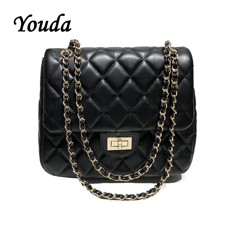 Youda новая цепь плечо Наплечная Сумка на ремне в клетку Цвет дамы чехол Мода