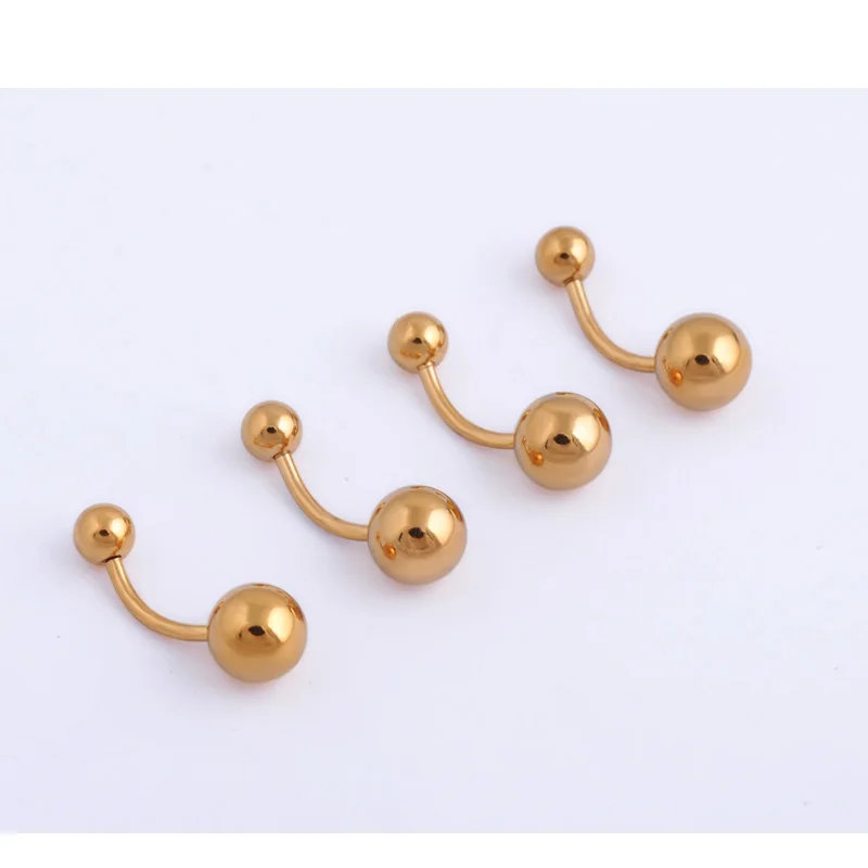Belly Button rings 2 шт./партия 10 стилей дизайн золото хирургическая сталь брови пупка живота губы язык кольцо Нос Бар кольца, пирсинг тела, украшения оптом - Окраска металла: Belly Button rings