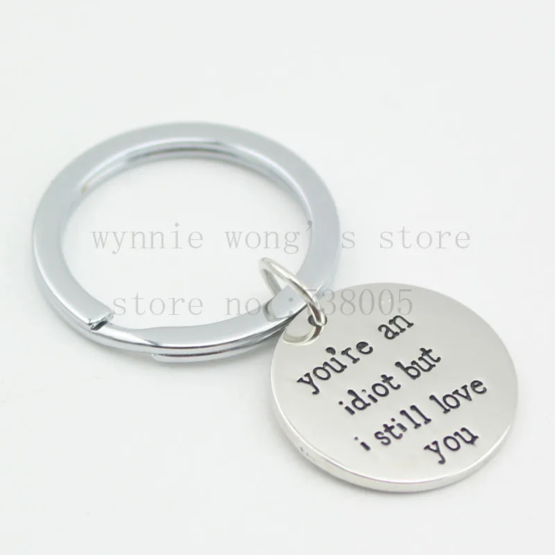 2016 ручная штампованное Ожерелье Ты идиот но я все еще тебя люблю ожерелье и