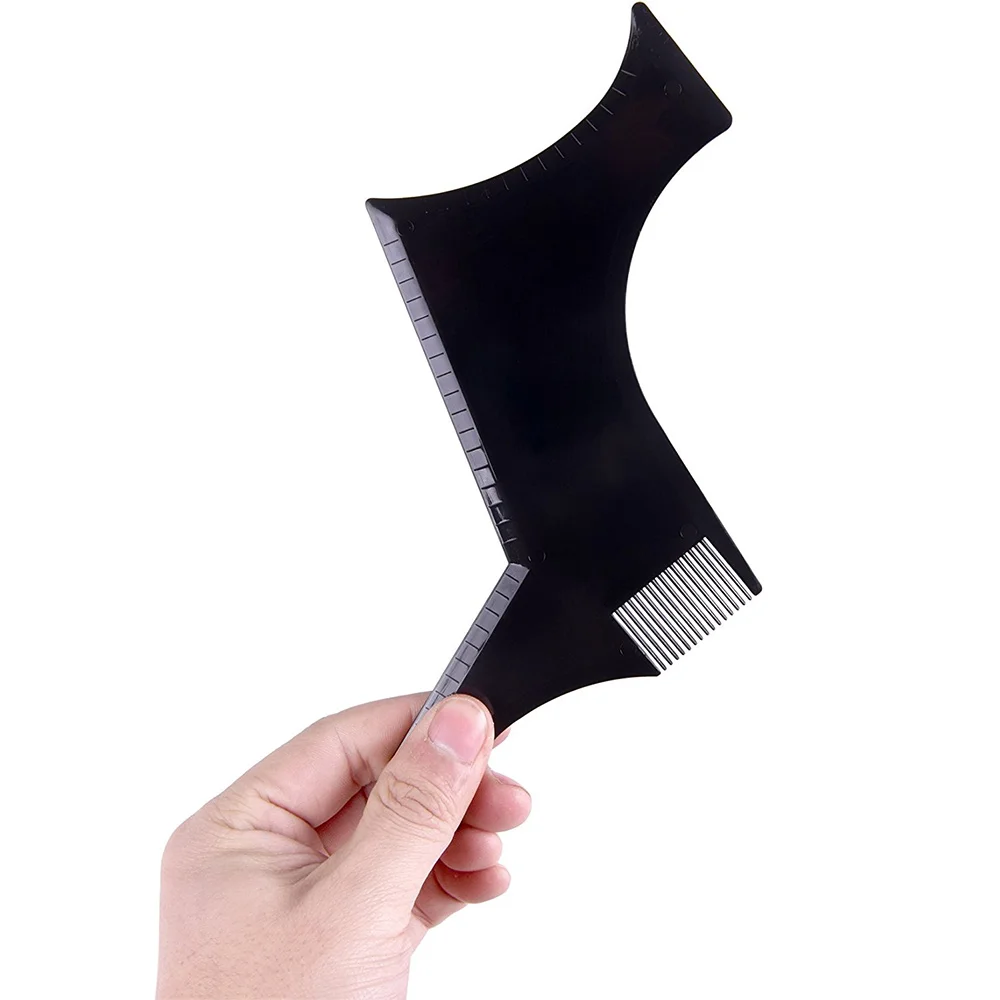 1 шт. гребень для укладки бороды мужчин прозрачный черный триммер Шаблон трафарет