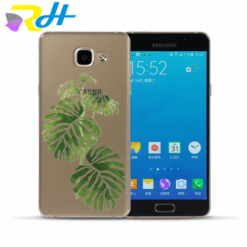 For Coque Samsung Galaxy S6 S7 Edge S8 Plus J5 A3 A5 2016 A520 2017 G530 cover Stickers Cactus plantain leaves series | Мобильные