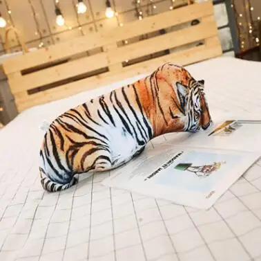 Мультяшный 3d принт Кот тигр 50 см/70 см мягкие плюшевые игрушки подарок на день
