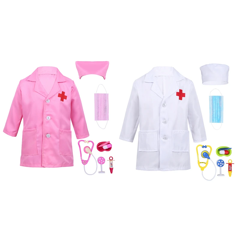 Лабораторная куртка для мальчиков и девочек медицинская форма медсестры набор