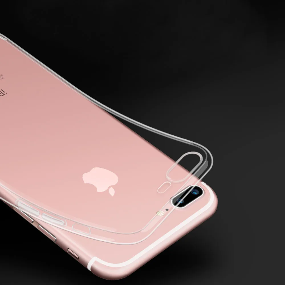 Soft TPU Silicone Transparent Clear Case Anti Scratch/Dust/Shock Ultra Thin Back Skin Bag Phone Cover For Iphone 8 7 Plus X @ |