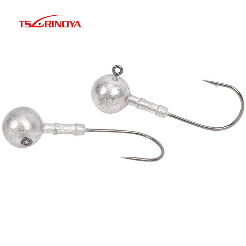 

TSURINOYA 3.5g/5g/7,0g/10g, рыболовные крючки с бородкой и свинцовой головкой для мягких приманок, рыболовные снасти