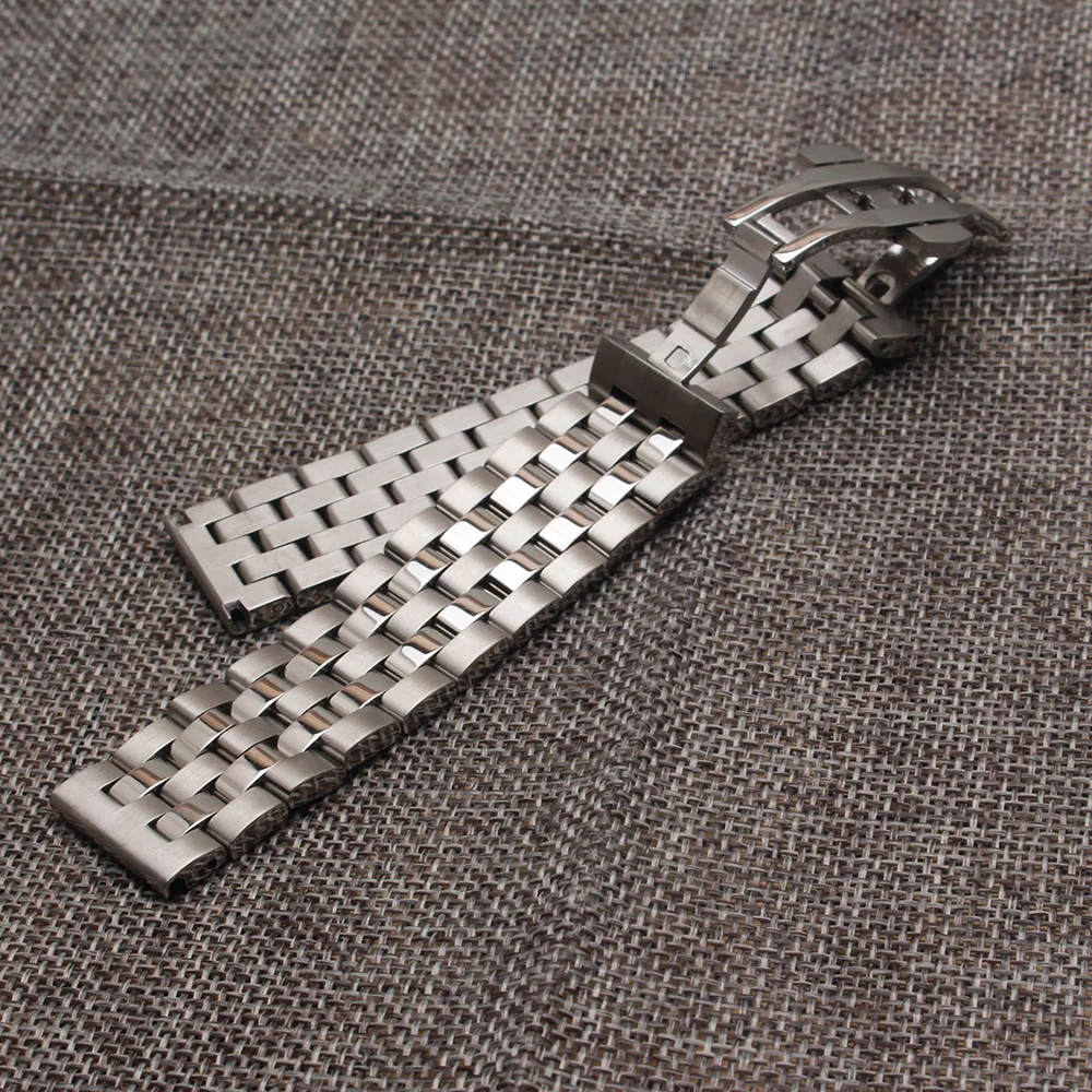Ремешок для часов из нержавеющей стали матовый полированный браслет наручных
